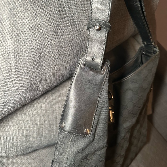 Gucci Jackie large hobo bag black with silver buckle - Picture 11 of 12